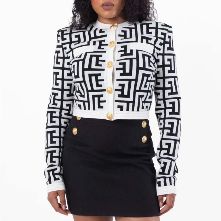 Balmain Monogram Kniited Cardigan