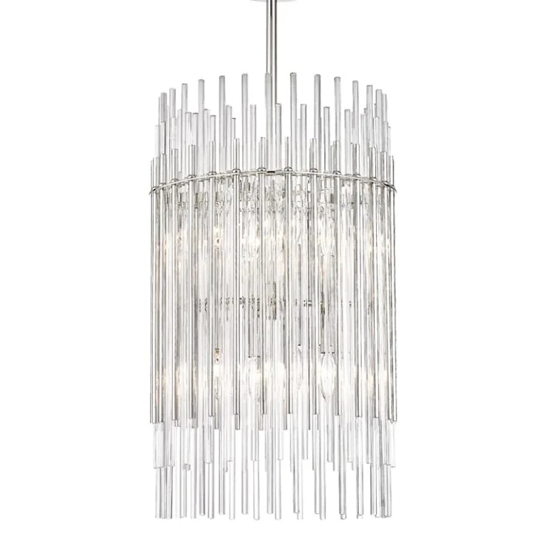 Wallis 8-Light 26" Pendant Light in Polished Nickel