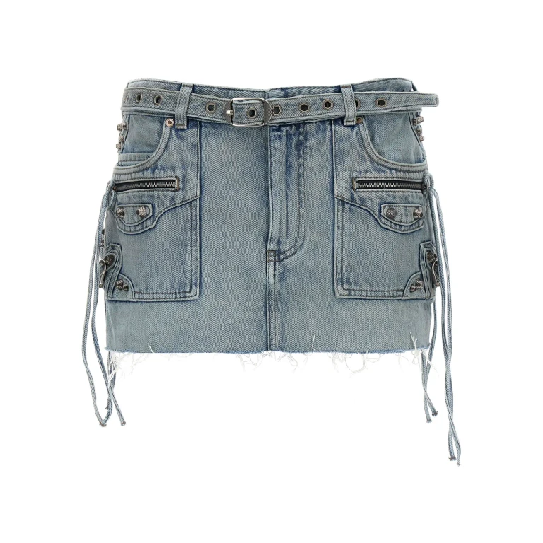 Balenciaga Cagole Denim Mini Skirt