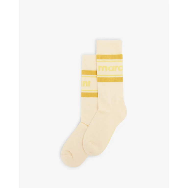 Chaussettes Dona - Homme - Écru Et Jaune - Isabel Marant