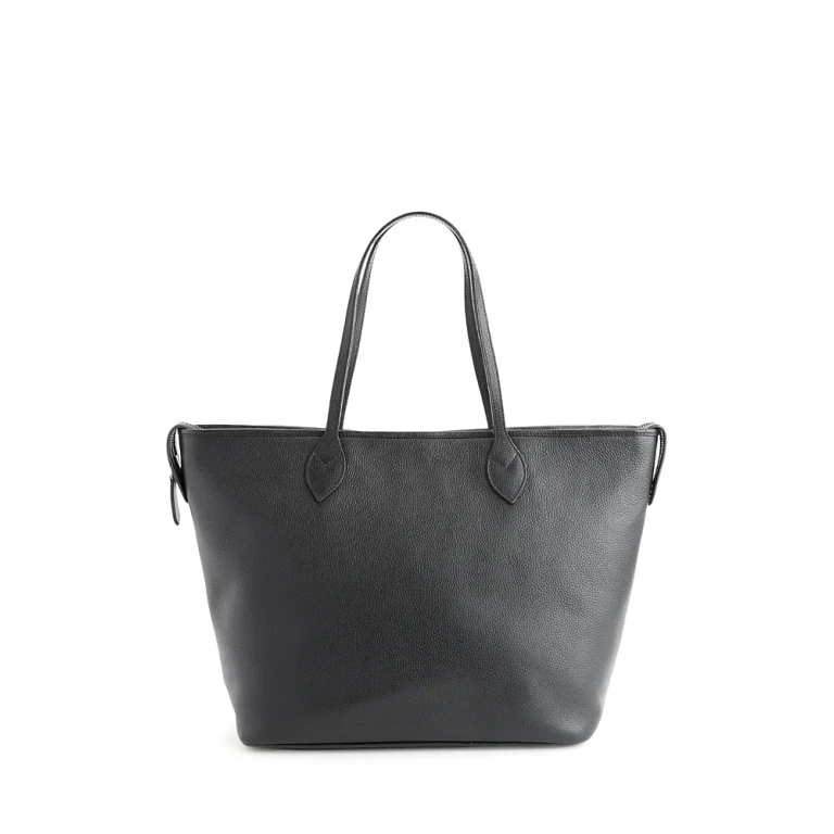 Royce New York Pebble Grain Leather Wide Tote