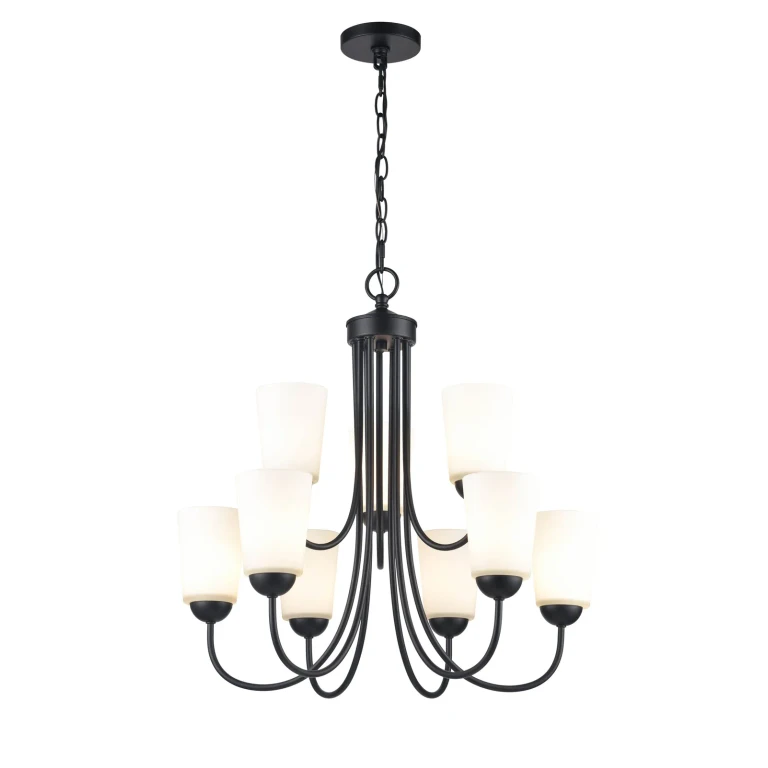 Millennium 9-Light Chandelier in Matte Black