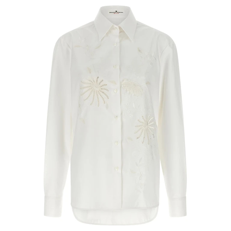 White Cotton Blouse - Women