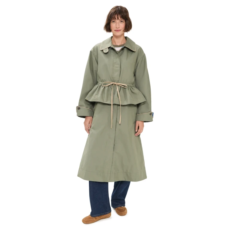 Damson Madder Myrtle Trench Coat Sage 12