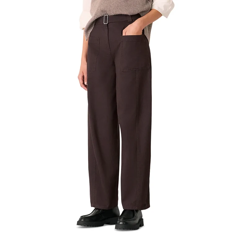 Whistles Belted Barrel Leg Pants