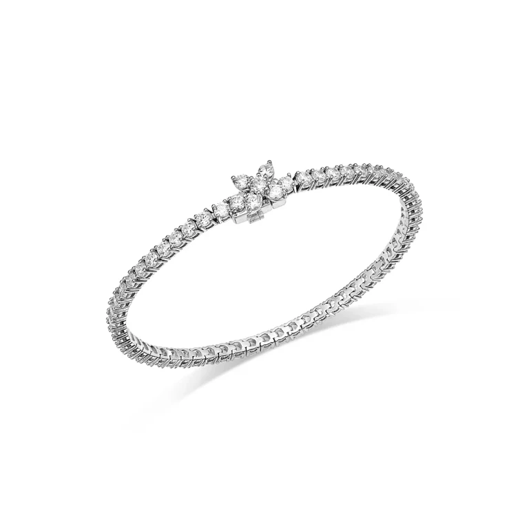 Luxe Collection Diamond Tennis Bracelet in 14K White Gold, 5.0 tcw