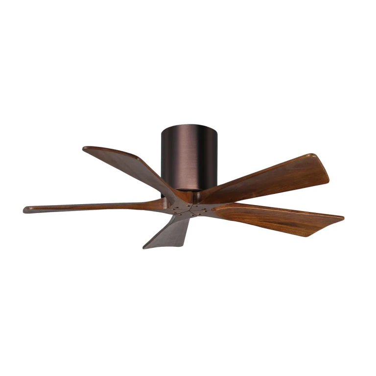 Irene 6-Speed DC 42" Ceiling Fan in Brushed Bronze with Walnut blades