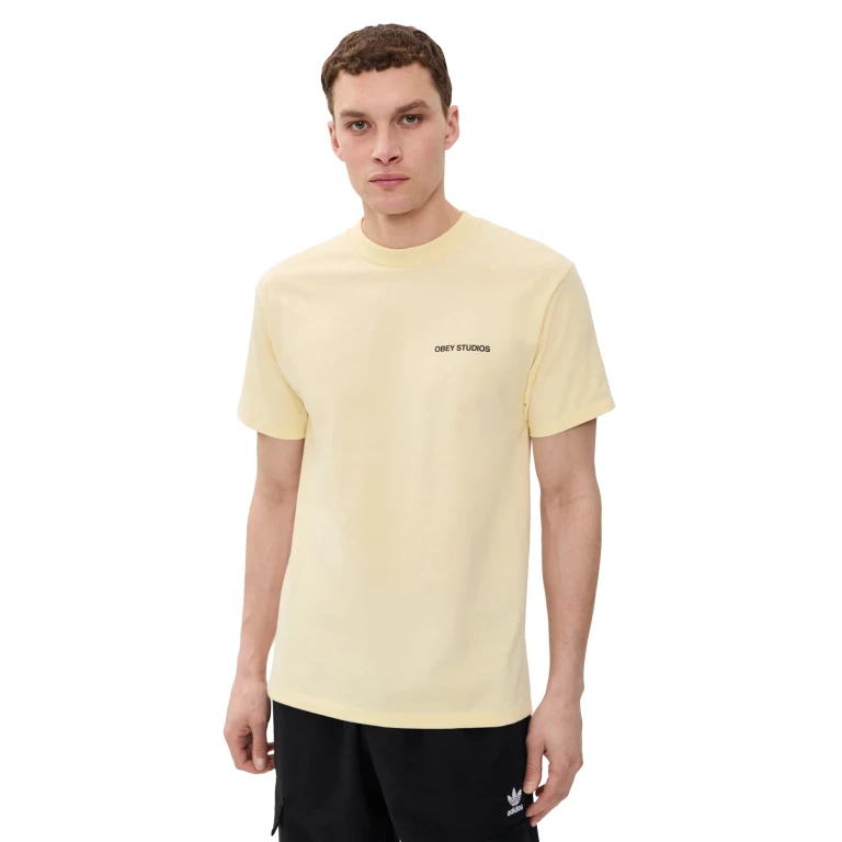 Obey Moves Of Life Tee Pale Yellow S