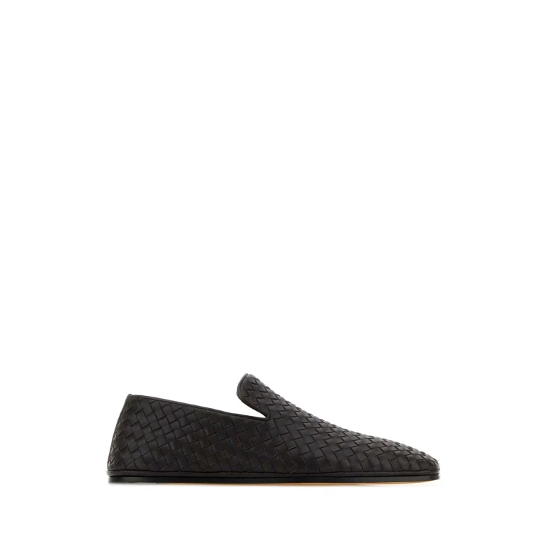 Bottega Veneta Dark Brown Leather Palazzo Loafers