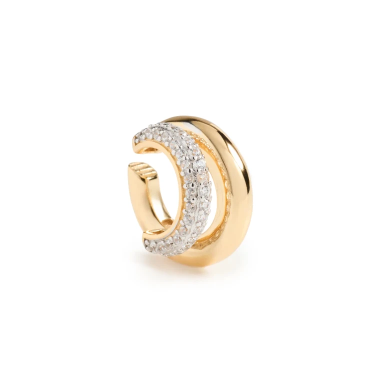SHASHI Bree Ear Cuff Silver/Gold One Size