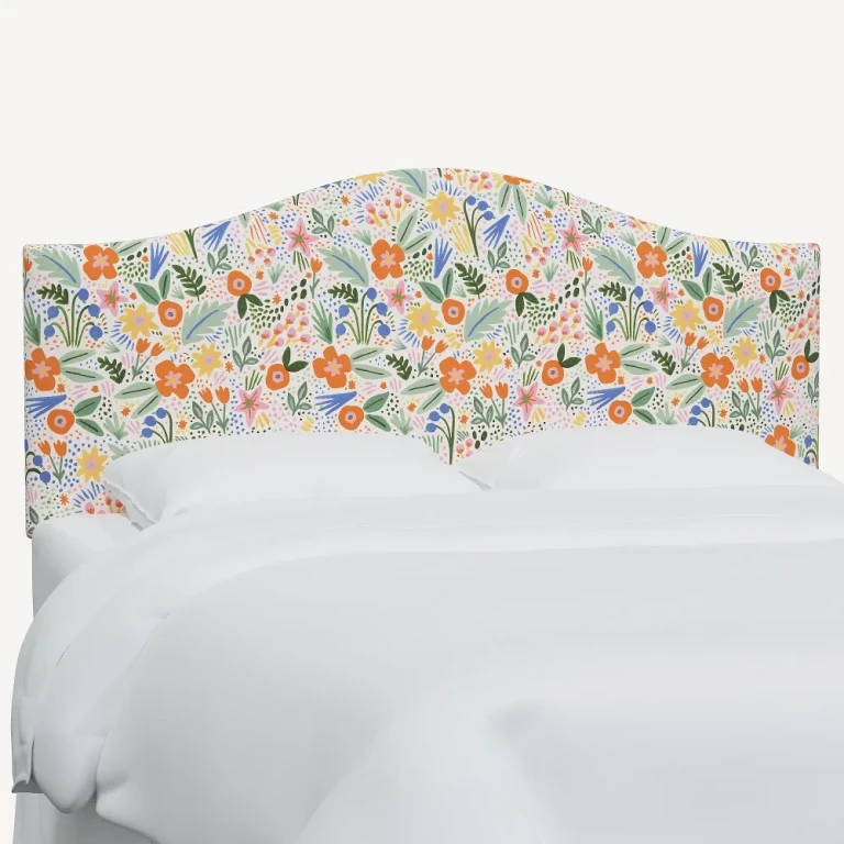 Cabecero Rifle Paper Co. Mayfair con estampado floral multicolor para cama matrimonial