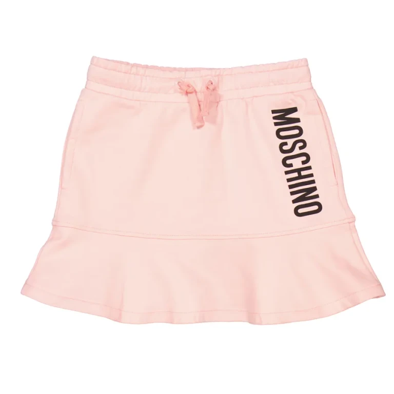 Moschino Kids Logo Print Ruffle-Hem Skirt