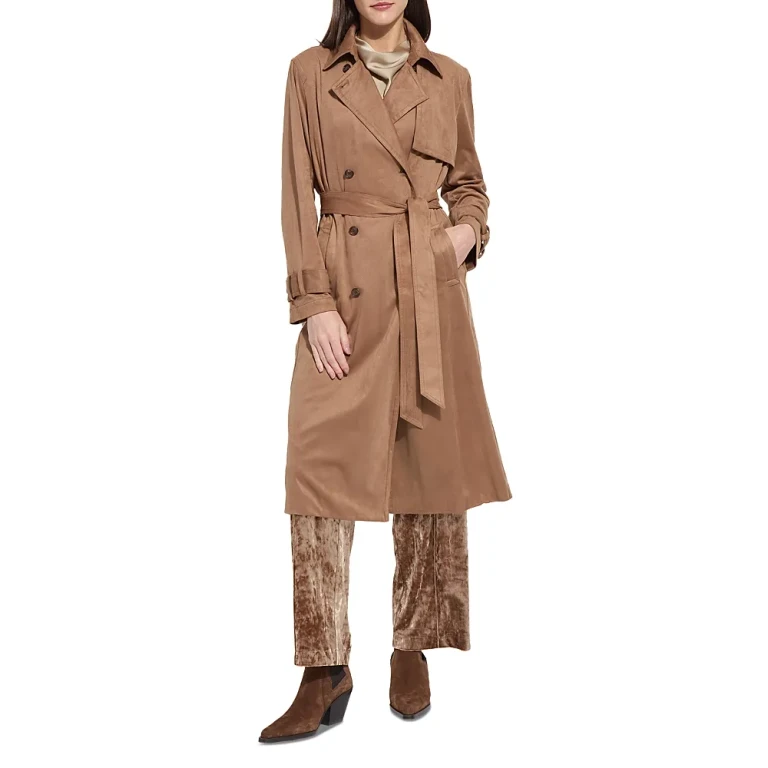 Lysse Agatha Faux Suede Trench Coat