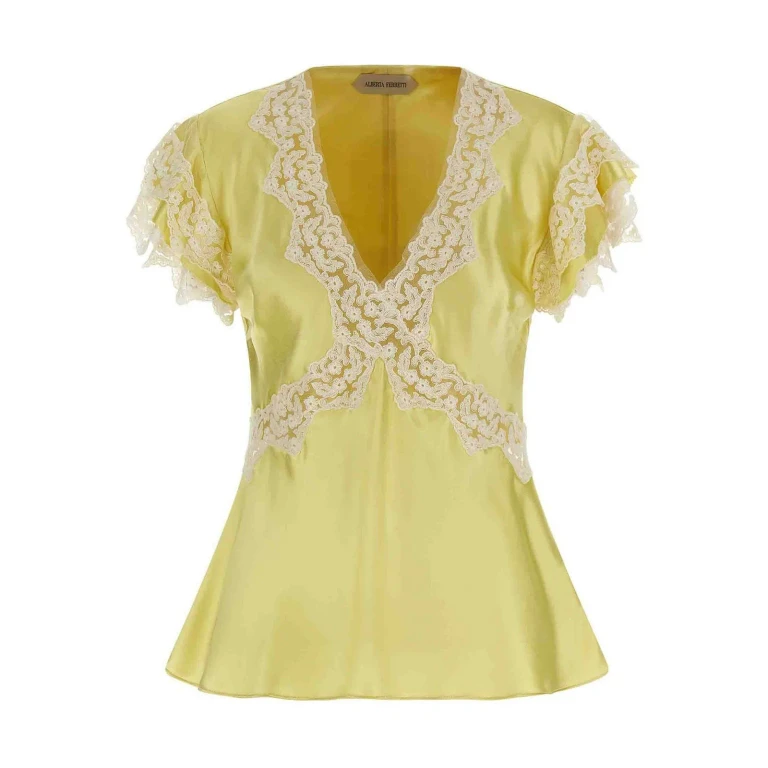 Alberta Ferretti Top - Jaune