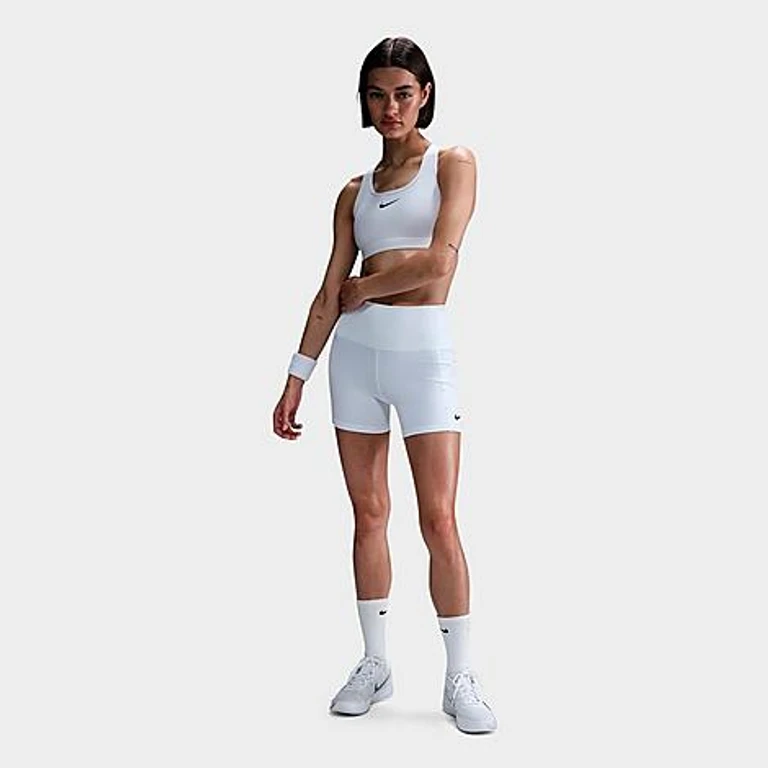 Nike Women's Court Dri-FIT Tennis Shorts in White/Black Size: XS
