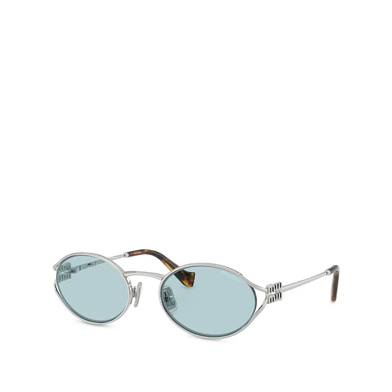 Miu Miu Metal Oval Sunglasses, 54mm
