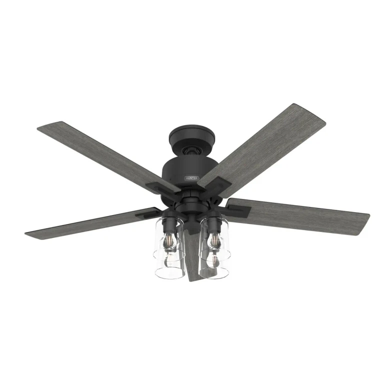 Matte Black 52"Ceiling Fan from the Techne Collection