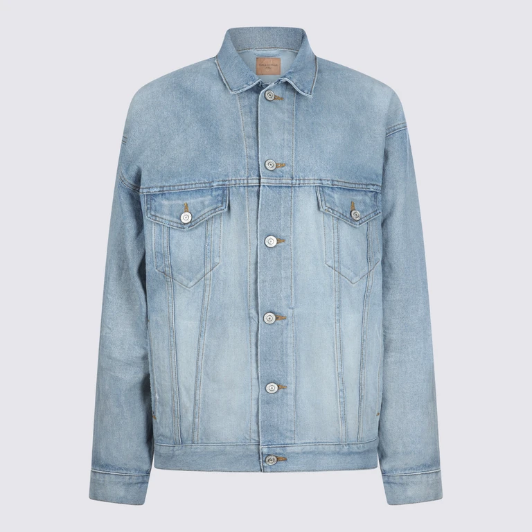 Balenciaga Jackets Clear Blue Cotton - Women