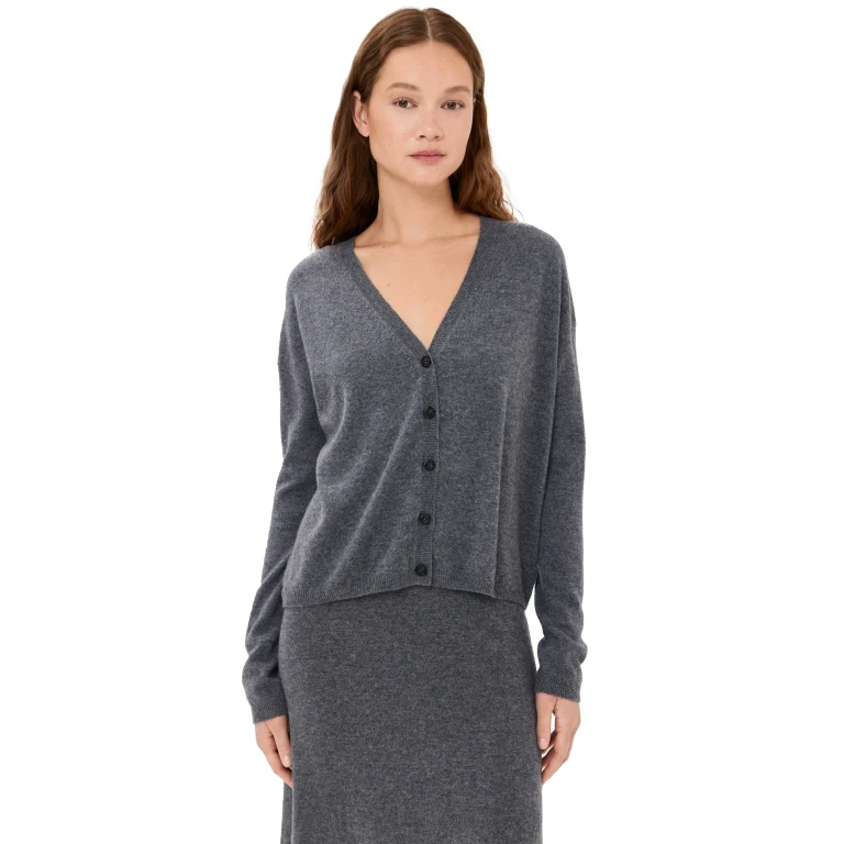 LISA YANG Abby Cashmere Cardigan Graphite 2