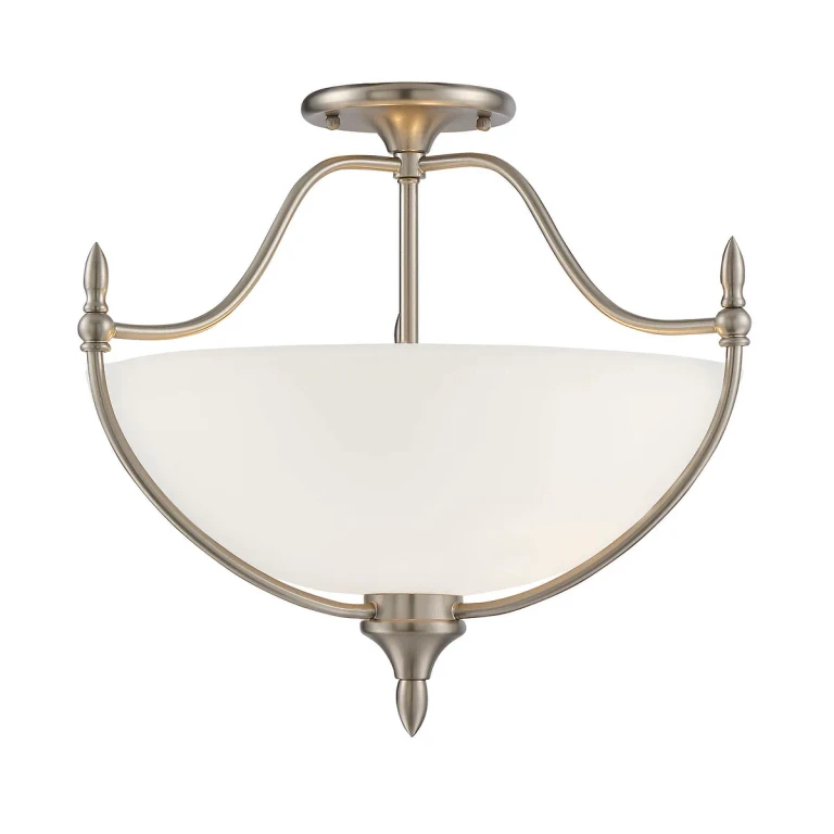 Savoy House Herndon Semi-Flush Ceiling Light in Satin Nickel - 6-1005-3-SN