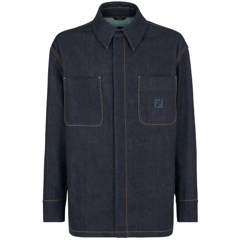 Fendi Jacket Selleria Rxi Indigo Greggio Giacca - Men