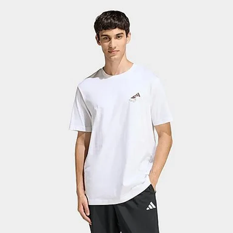 adidas Men's Coffee Cake Cheesecake Graphic T-Shirt in White Size: Small