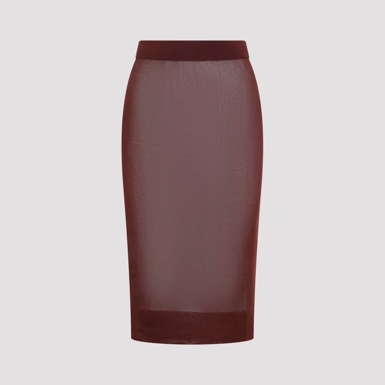 Saint Laurent Knitted Pencil Skirt
