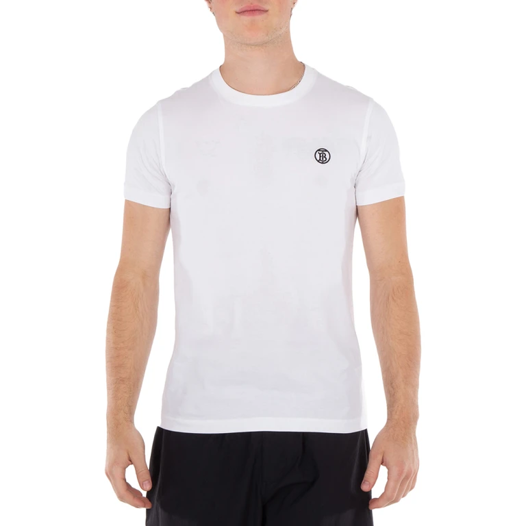 Burberry Embroidered Logo Crewneck T-Shirt