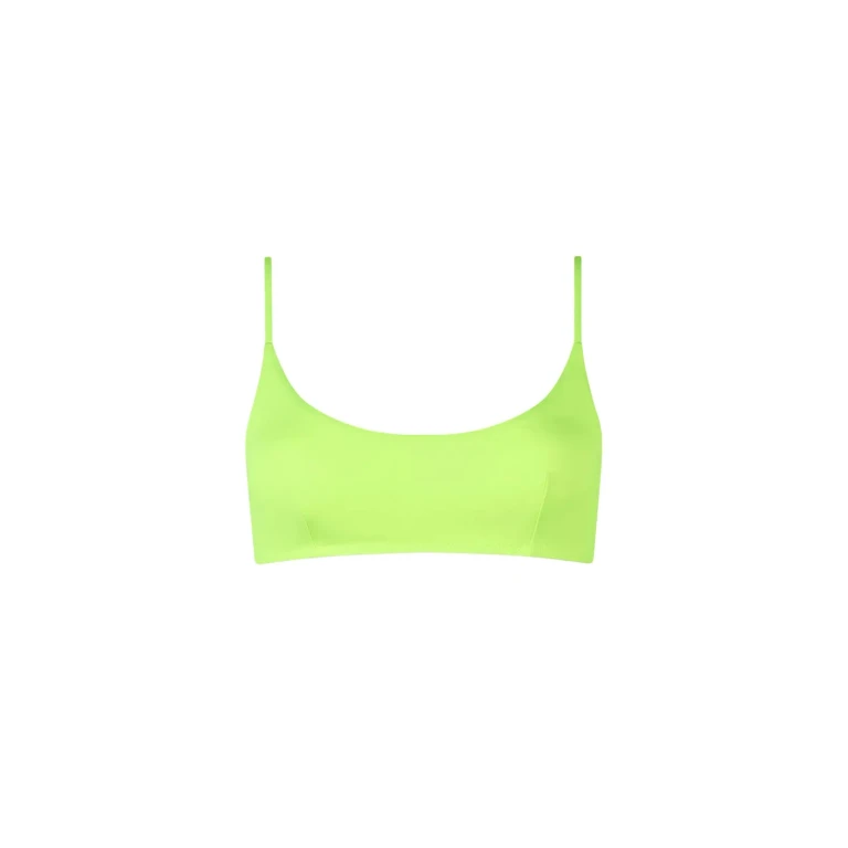 MC2 Saint Barth Fluo Yellow Judy Bralette Bikini Top