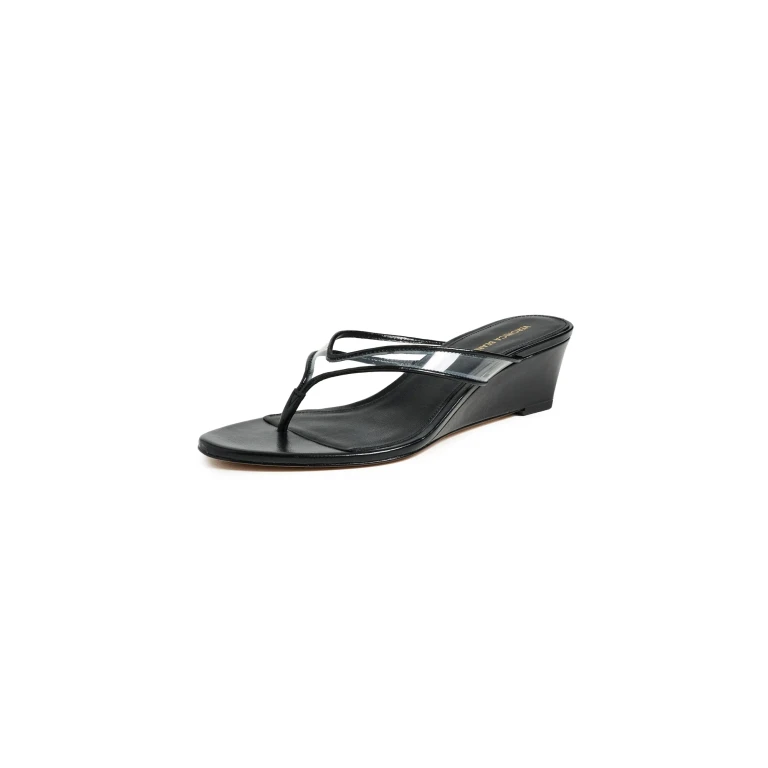 Veronica Beard Clea Wedges Clear/Black 7