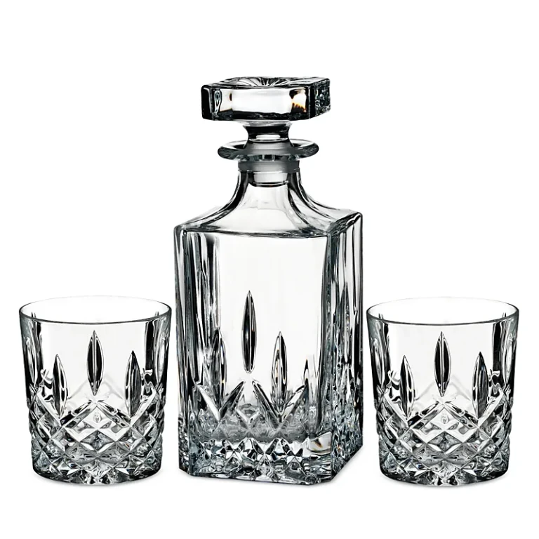 Marquis by Waterford Markham Squared Decanter & Double Old Fashioned Glass Set