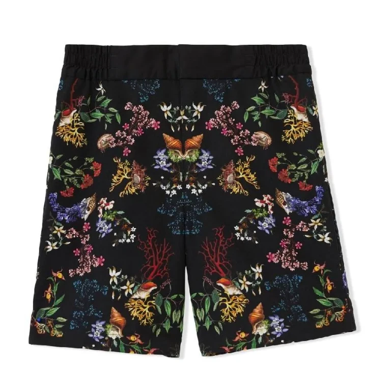 Burberry Floral-Print Cotton Shorts