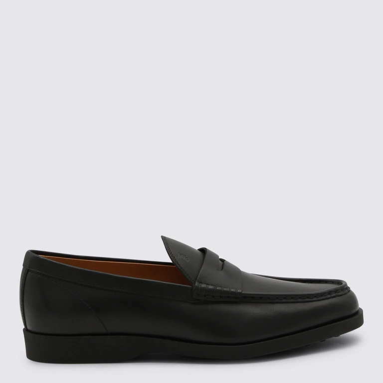 Tod's Tods Flat shoes Black Calf Leather/rubber Sole - Men