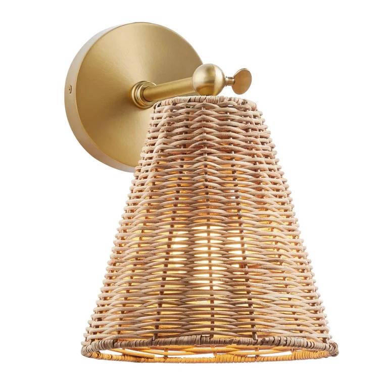 Wall Sconce in Natural Brass