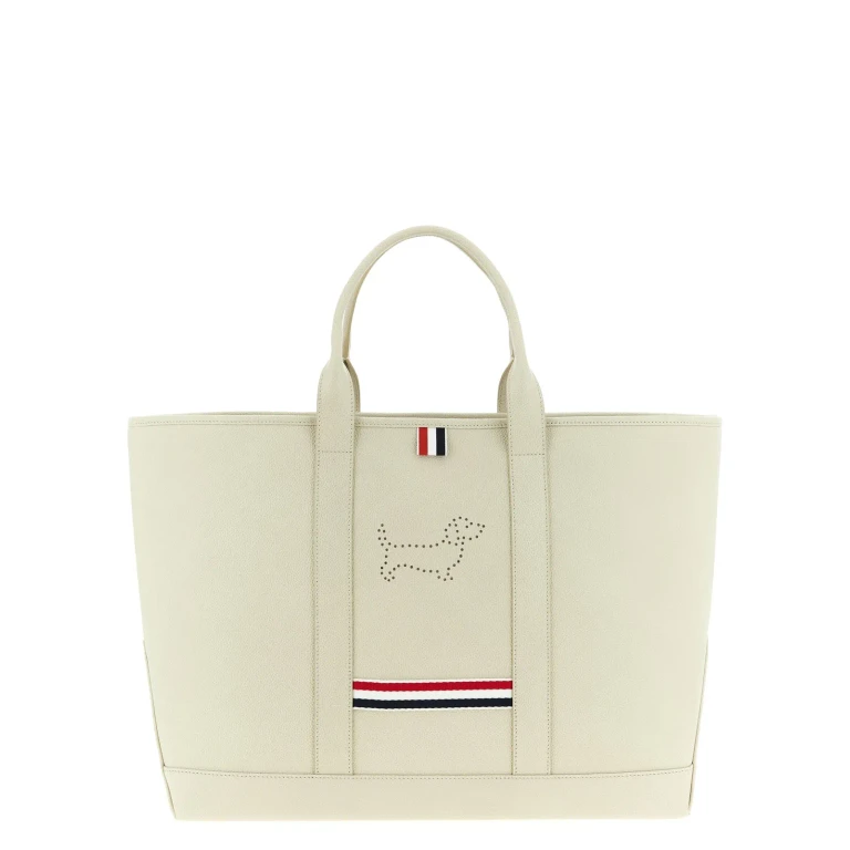 Thom Browne Sac Cabas - Blanc