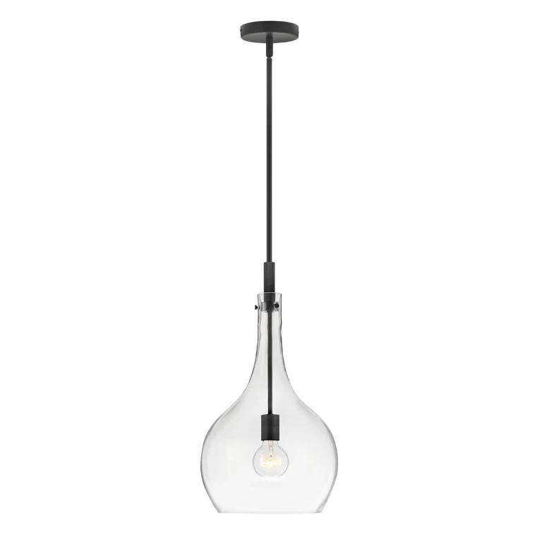 Black LED Pendant from the Ziggy Collection