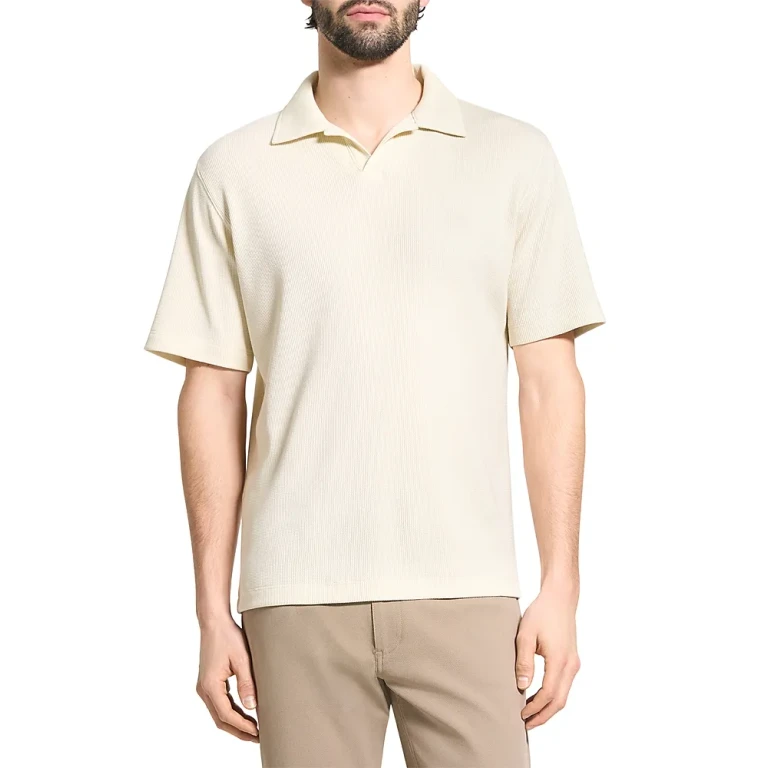 Theory Short Sleeve Ribbed Polo Shirt