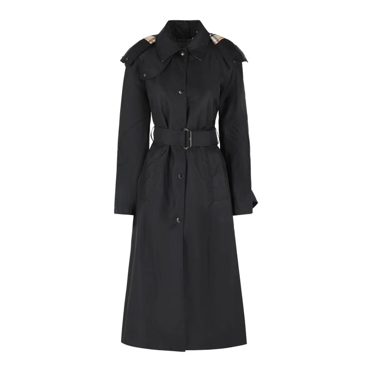Burberry Manteau Long - Noir