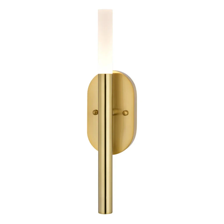 Satin Brass LED Wall Light from the Fulton Collection