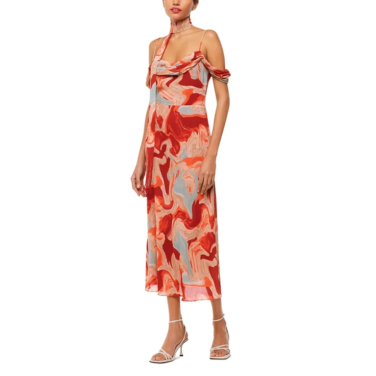 Whistles Marble Print Dress