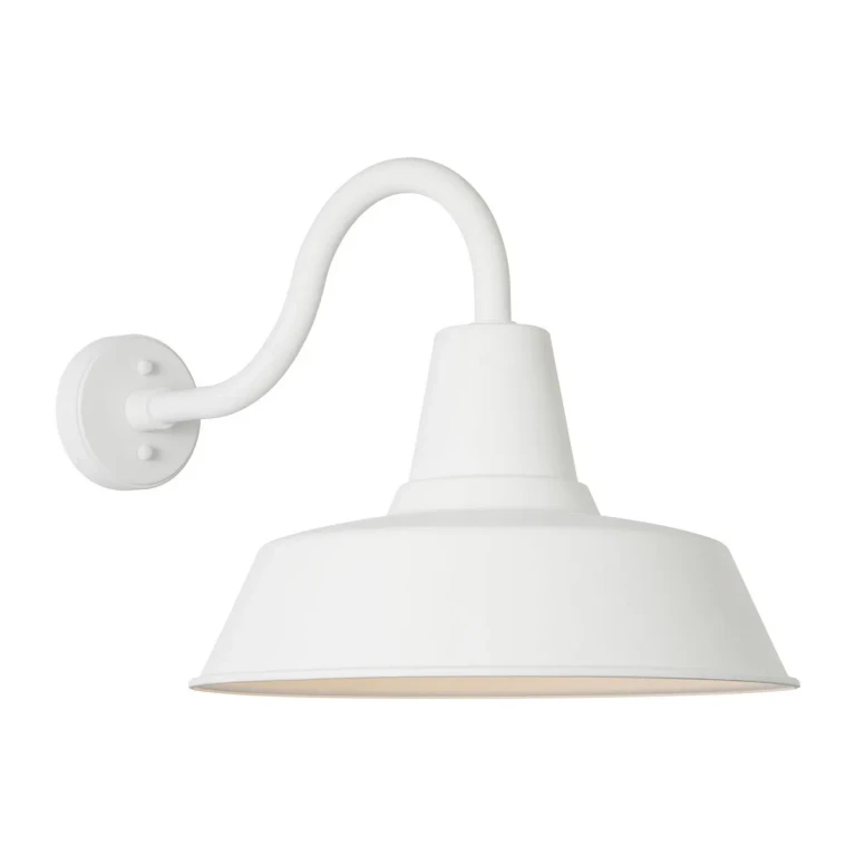 Outdoor Textured White Wall Lantern from the Barn Light Collection
