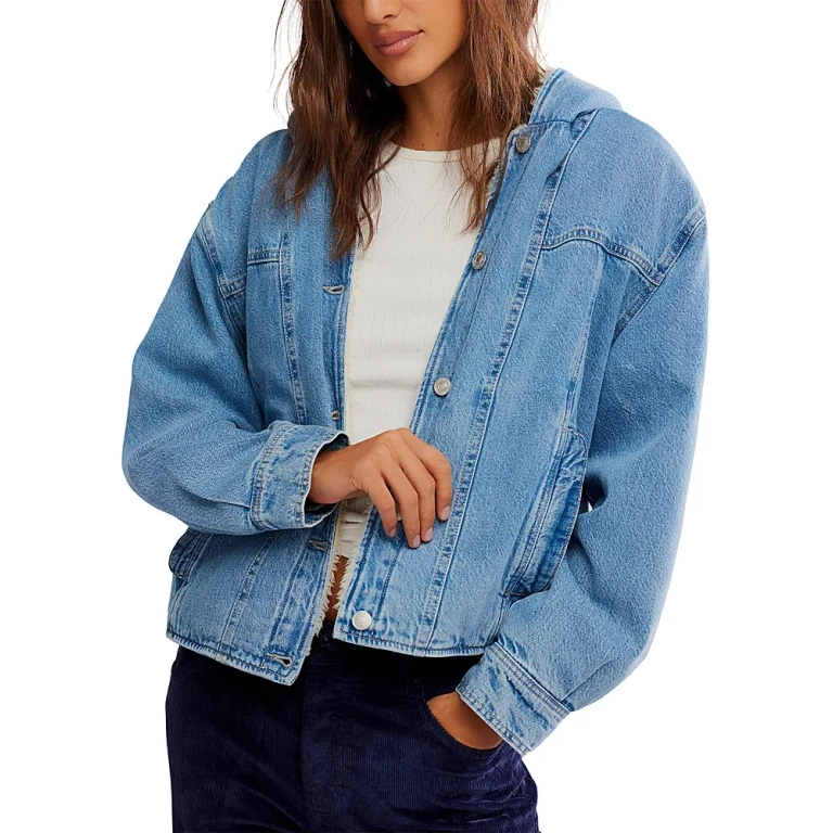 Free People Asher Cozy Denim Jacket