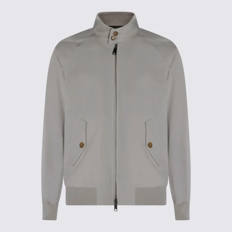 Cotton Blend Bomber Jacket with High Collar and Zip Closure (261BRCPS0001BCNY11007)
