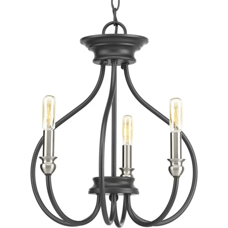 Graphite Three Light Semi-Flush Convertible from the Whisp Collection