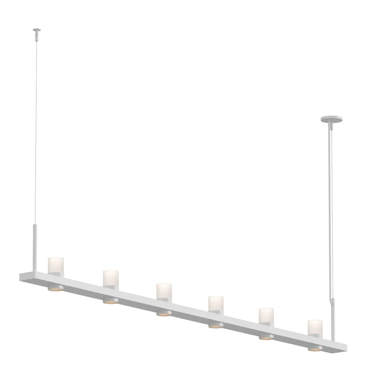 Satin White LED Pendant from the Intervals Collection