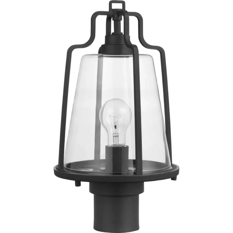 Black One Light Post Lantern from the Benton Harbor Collection