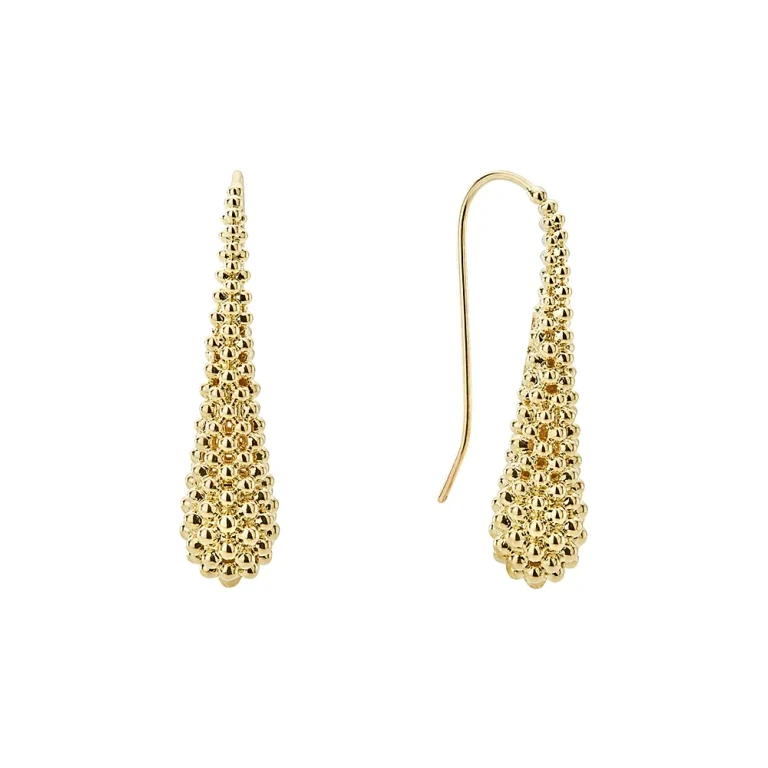 Lagos Caviar Gold Collection 18K Gold Drop Earrings