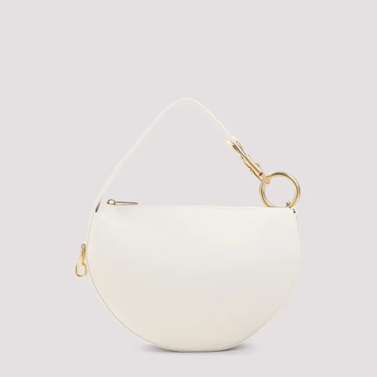 Ivory Leather Knight Arc Handbag