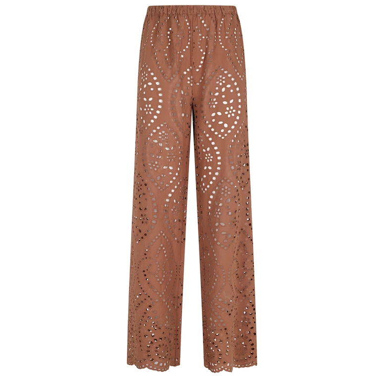 Mc2 Saint Barth Inez Brown Cotone Pantaloni - Women