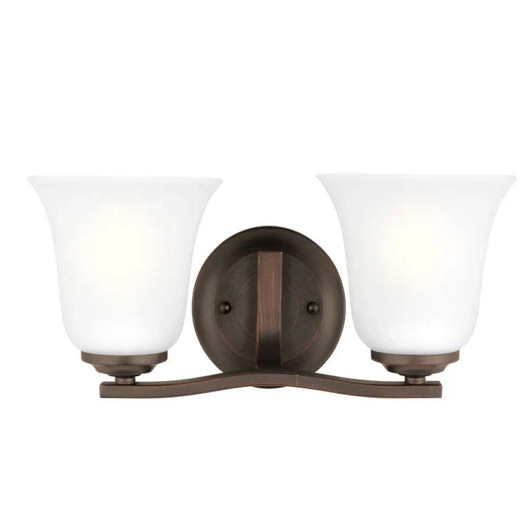 Emmons 2-Light Bathroom Vanity Light in Bronze